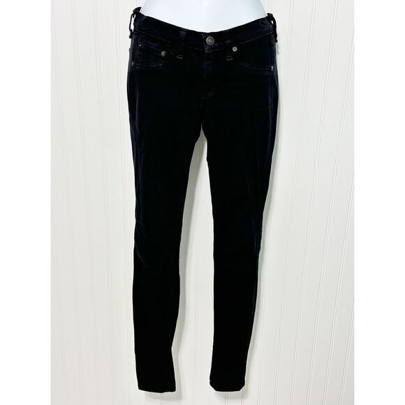 Rag & Bone Legging Jeans Women's Skinny Denim‎ Pants Black Dark Wash Size 25 - Picture 1 of 12